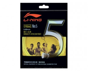Li-Ning Badminton Racket String No. 5 String in Yellow